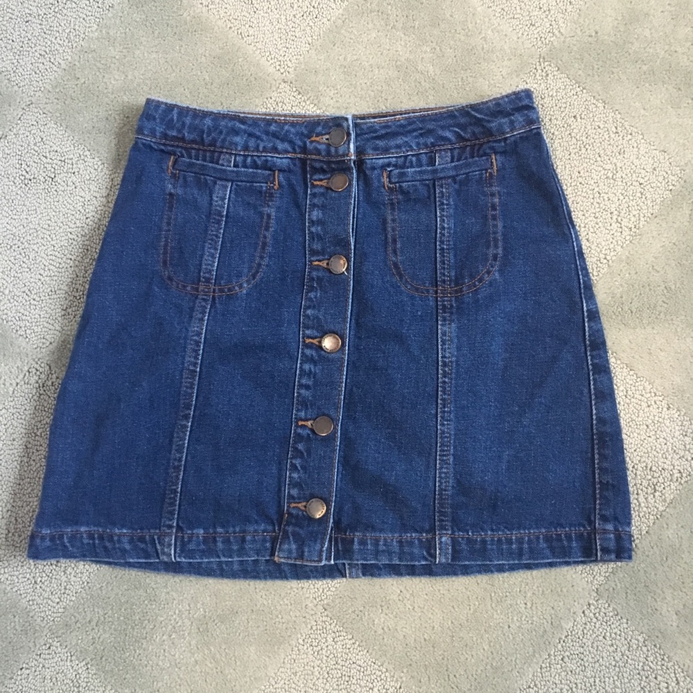 Top shop mini jean skirt
